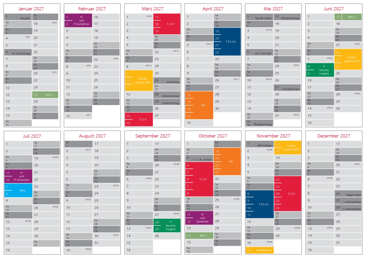 Seminarkalender 2027